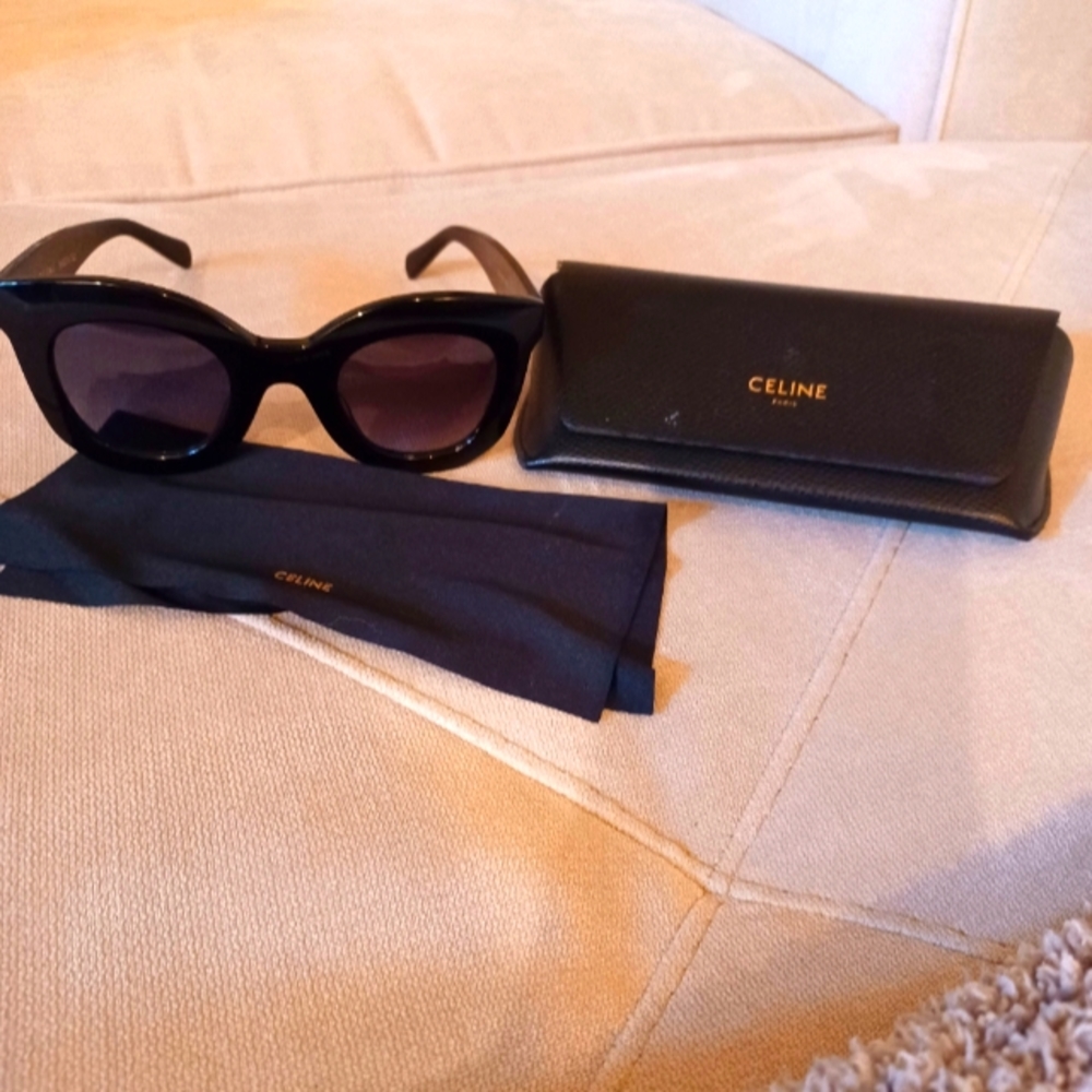 Celine butterfly sunglasses with case and cloth.
